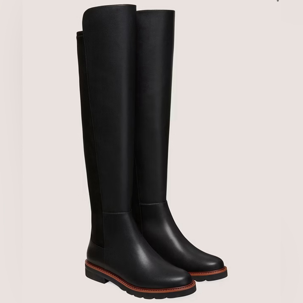 Stuart Weitzman Adrina City Boot in Black Leather - Picture 8 of 10
